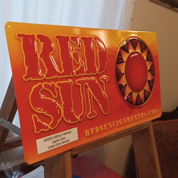 Red sun Old tin sign astrological sighns sun - Picture 4 of 6